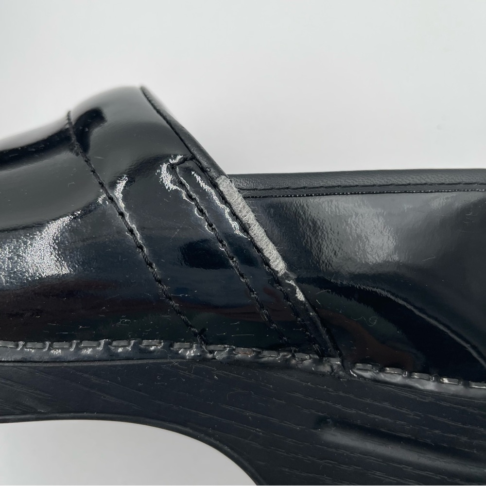 Dansko Professional Black Shiny Leather Classic Clogs Sz EU 41 US 10.5-11 - Picture 10 of 14